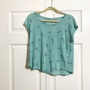 Bird Print Top